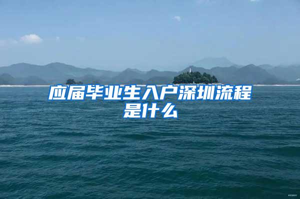 应届毕业生入户深圳流程是什么