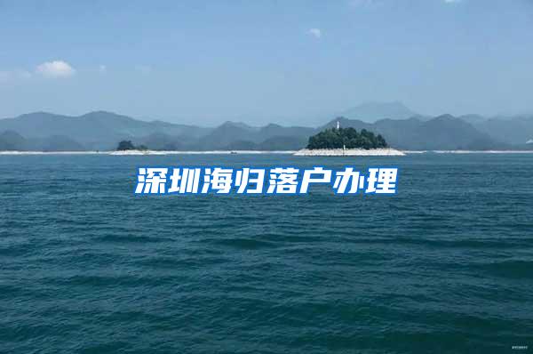 深圳海归落户办理