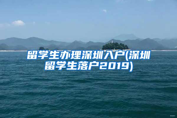 留学生办理深圳入户(深圳留学生落户2019)