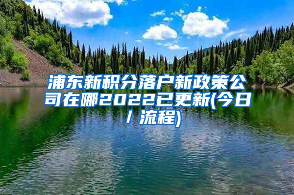 浦东新积分落户新政策公司在哪2022已更新(今日／流程)