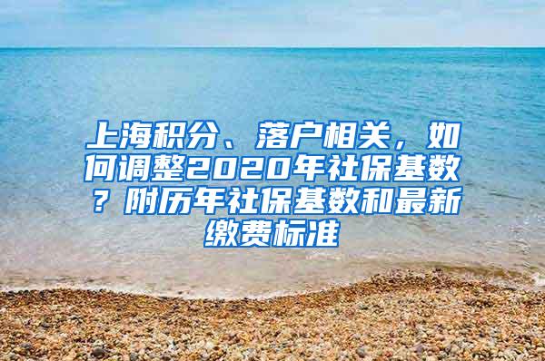 上海积分、落户相关，如何调整2020年社保基数？附历年社保基数和最新缴费标准