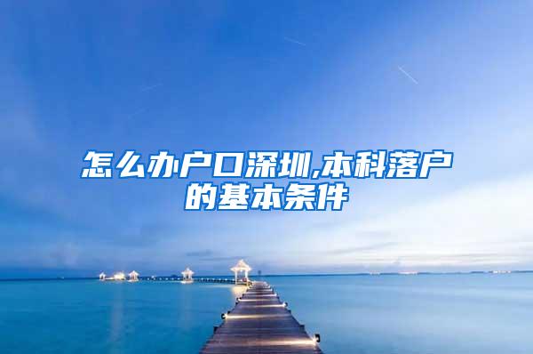 怎么办户口深圳,本科落户的基本条件