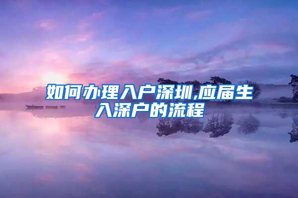 如何办理入户深圳,应届生入深户的流程