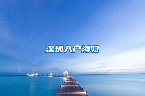 深圳入户海归