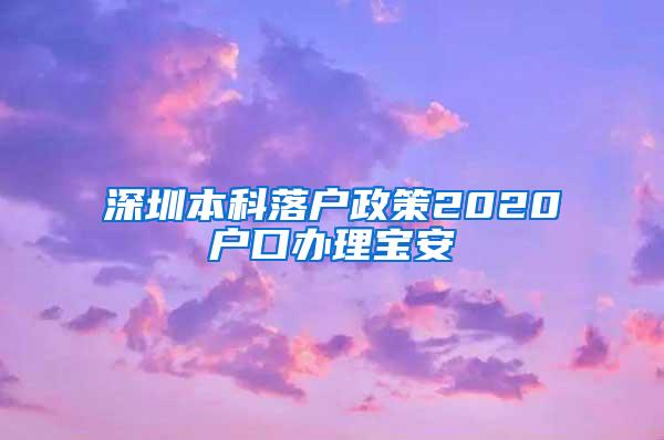 深圳本科落户政策2020户口办理宝安