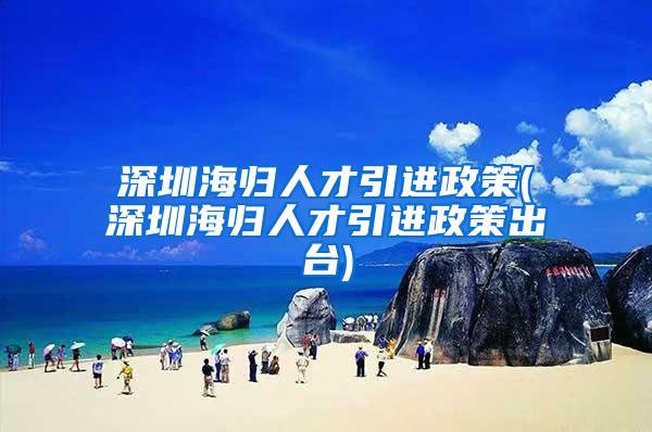 深圳海归人才引进政策(深圳海归人才引进政策出台)