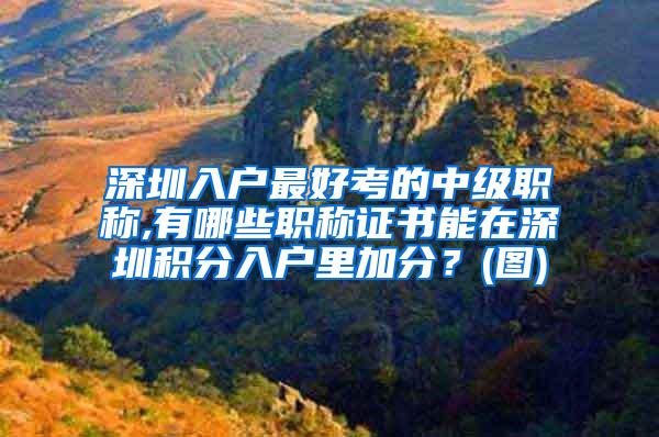 深圳入户最好考的中级职称,有哪些职称证书能在深圳积分入户里加分？(图)