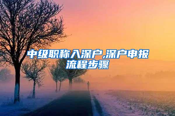 中级职称入深户,深户申报流程步骤