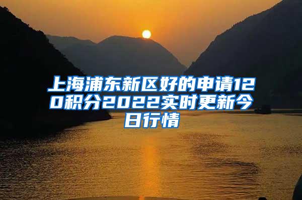 上海浦东新区好的申请120积分2022实时更新今日行情