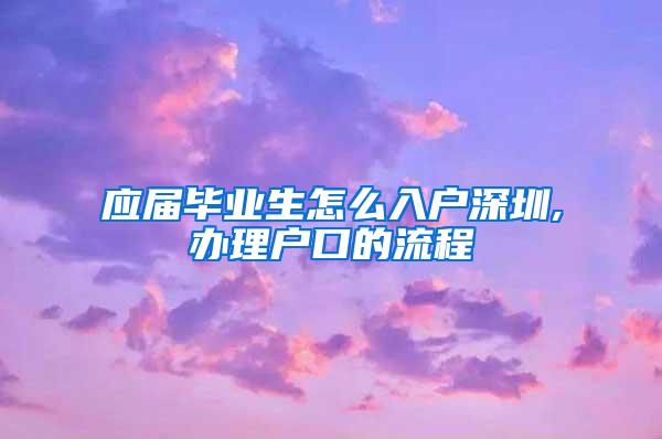 应届毕业生怎么入户深圳,办理户口的流程