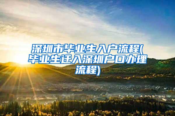 深圳市毕业生入户流程(毕业生迁入深圳户口办理流程)