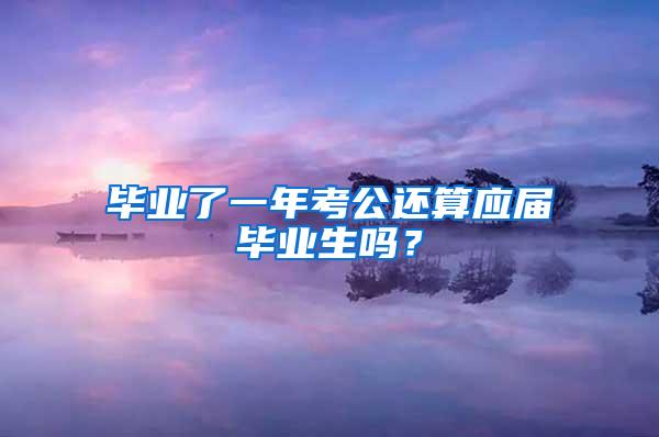 毕业了一年考公还算应届毕业生吗？