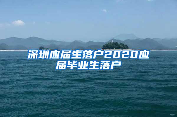 深圳应届生落户2020应届毕业生落户