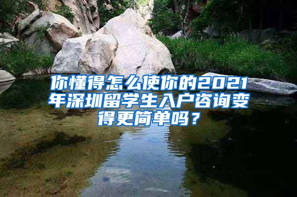 你懂得怎么使你的2021年深圳留学生入户咨询变得更简单吗？