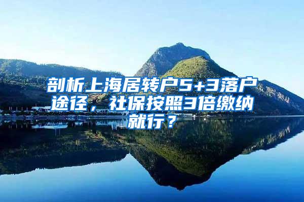 剖析上海居转户5+3落户途径，社保按照3倍缴纳就行？