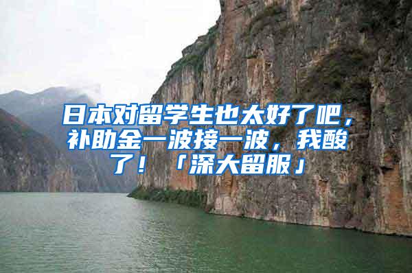 日本对留学生也太好了吧，补助金一波接一波，我酸了！「深大留服」