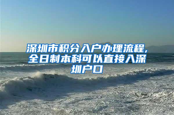 深圳市积分入户办理流程,全日制本科可以直接入深圳户口