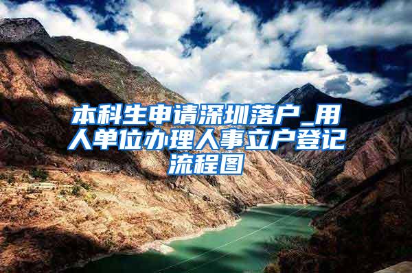 本科生申请深圳落户_用人单位办理人事立户登记流程图