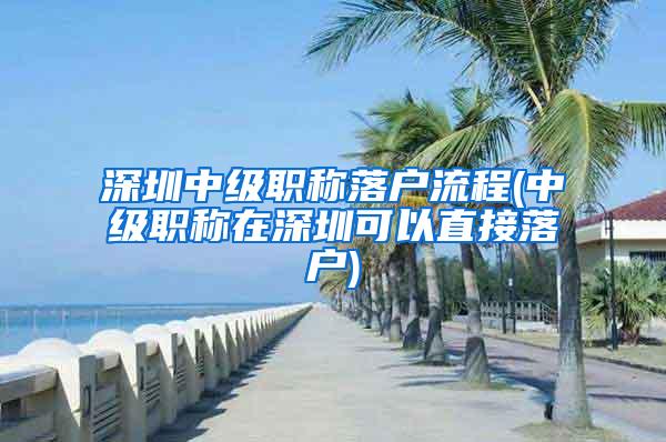 深圳中级职称落户流程(中级职称在深圳可以直接落户)