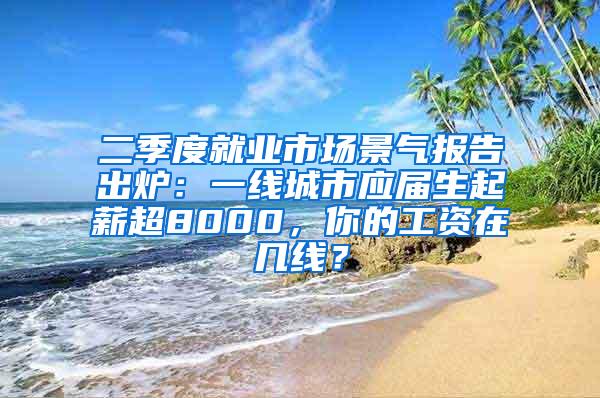 二季度就业市场景气报告出炉：一线城市应届生起薪超8000，你的工资在几线？