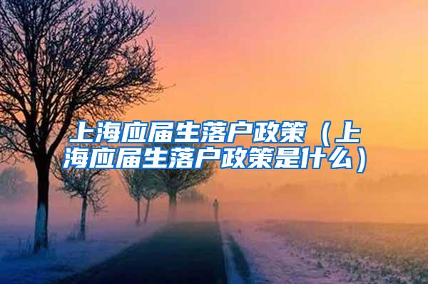 上海应届生落户政策（上海应届生落户政策是什么）