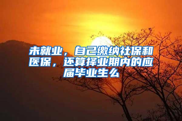 未就业，自己缴纳社保和医保，还算择业期内的应届毕业生么