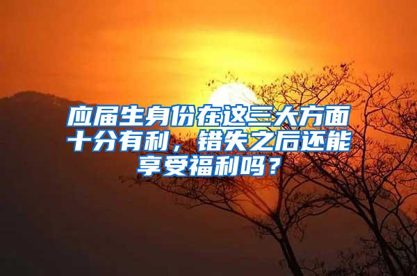 应届生身份在这三大方面十分有利，错失之后还能享受福利吗？