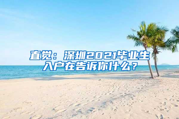 直觉：深圳2021毕业生入户在告诉你什么？