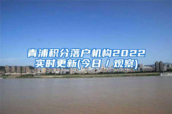 青浦积分落户机构2022实时更新(今日／观察)