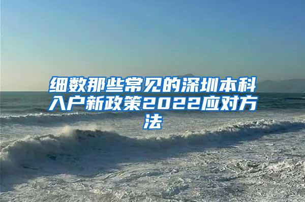 细数那些常见的深圳本科入户新政策2022应对方法