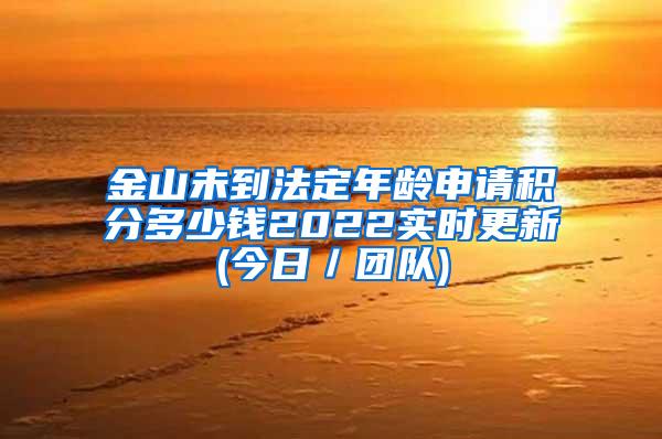 金山未到法定年龄申请积分多少钱2022实时更新(今日／团队)