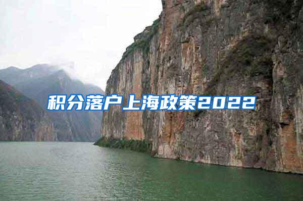 积分落户上海政策2022