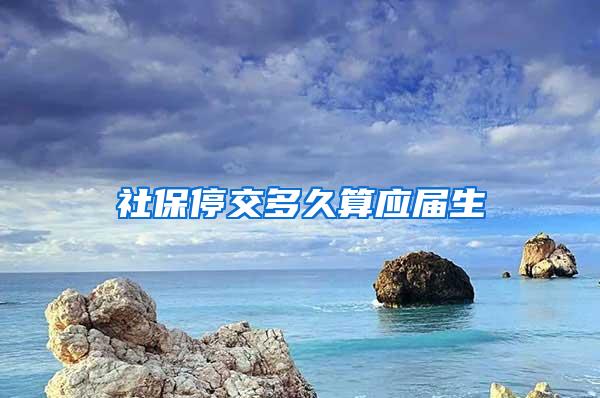 社保停交多久算应届生