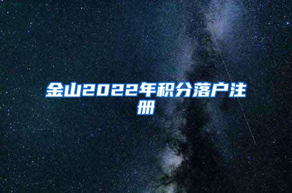 金山2022年积分落户注册