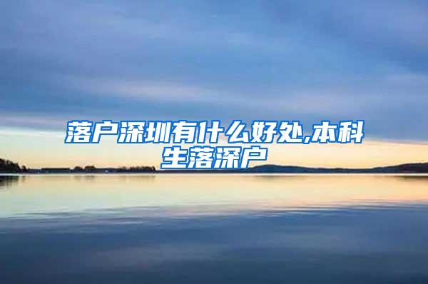 落户深圳有什么好处,本科生落深户