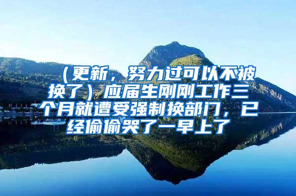 （更新，努力过可以不被换了）应届生刚刚工作三个月就遭受强制换部门，已经偷偷哭了一早上了