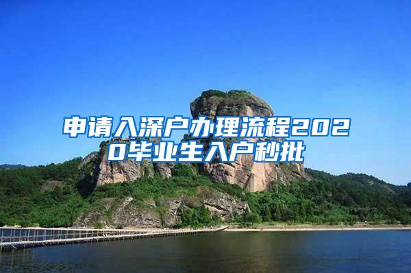 申请入深户办理流程2020毕业生入户秒批