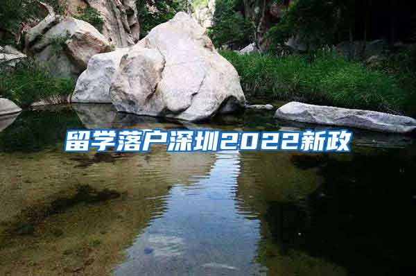 留学落户深圳2022新政