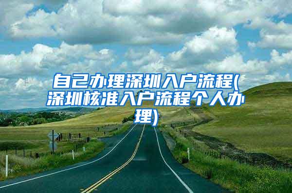 自己办理深圳入户流程(深圳核准入户流程个人办理)