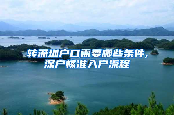 转深圳户口需要哪些条件,深户核准入户流程