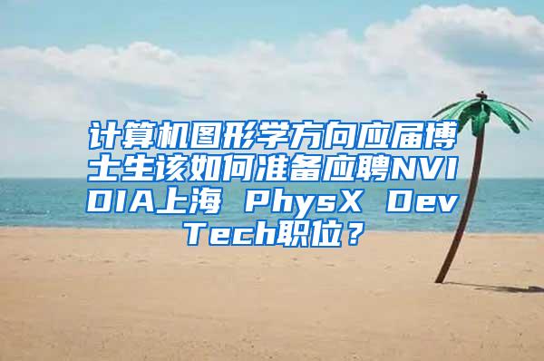 计算机图形学方向应届博士生该如何准备应聘NVIDIA上海 PhysX DevTech职位？