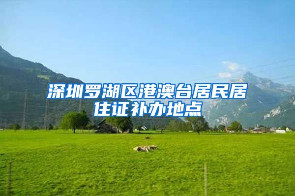 深圳罗湖区港澳台居民居住证补办地点