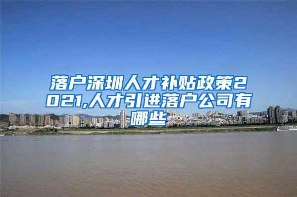 落户深圳人才补贴政策2021,人才引进落户公司有哪些