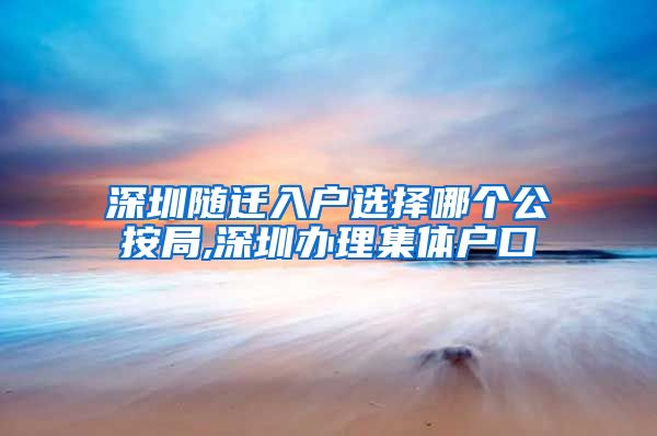 深圳随迁入户选择哪个公按局,深圳办理集体户口