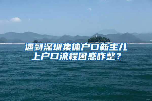 遇到深圳集体户口新生儿上户口流程困惑咋整？