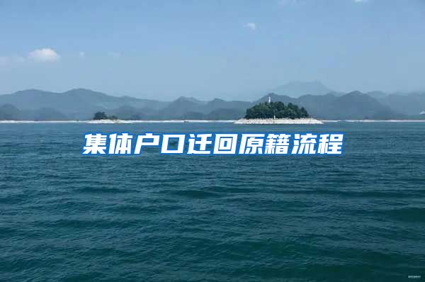 集体户口迁回原籍流程