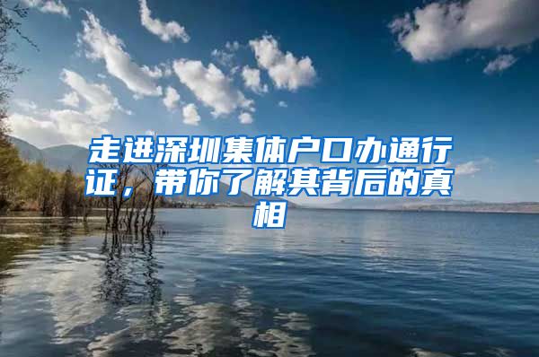 走进深圳集体户口办通行证，带你了解其背后的真相