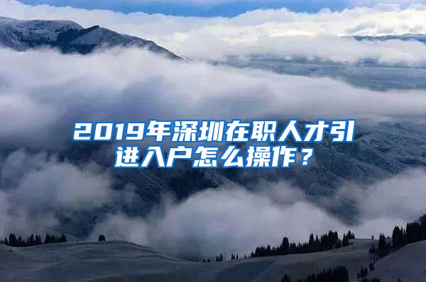 2019年深圳在职人才引进入户怎么操作？