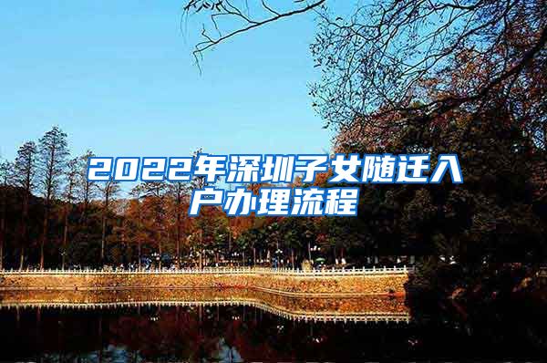 2022年深圳子女随迁入户办理流程