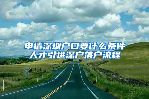 申请深圳户口要什么条件人才引进深户落户流程